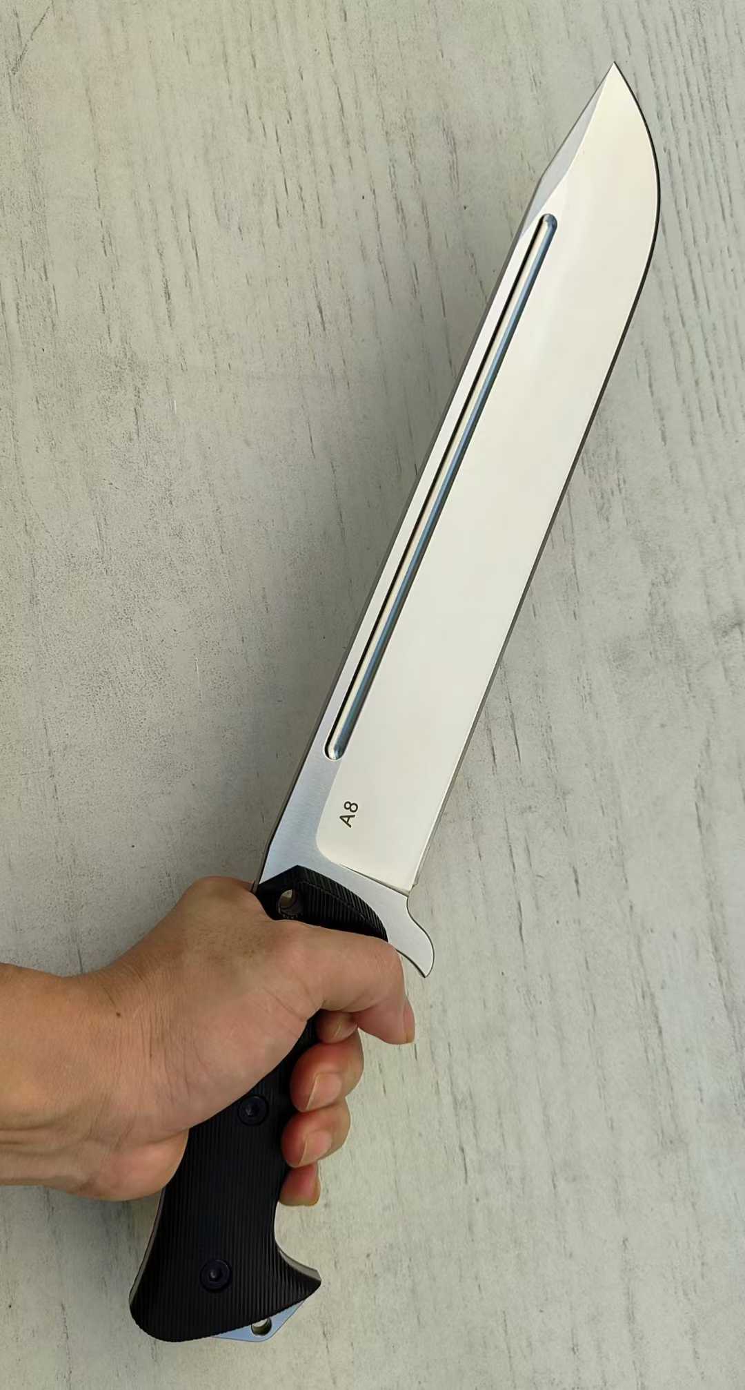 Bolte Sasquatch A8 Steel Big Bowie Fixed Blade Knife