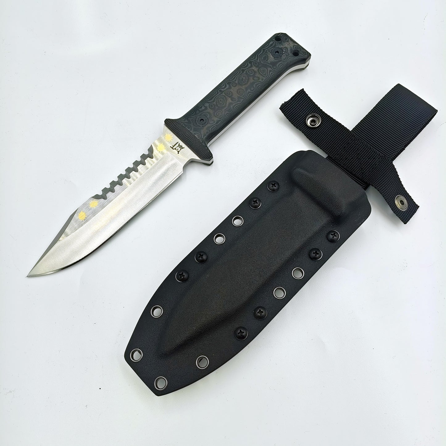 HJF Bullet Hole A8 Steel G10 Handle Fixe Blade Bushcraft Knife