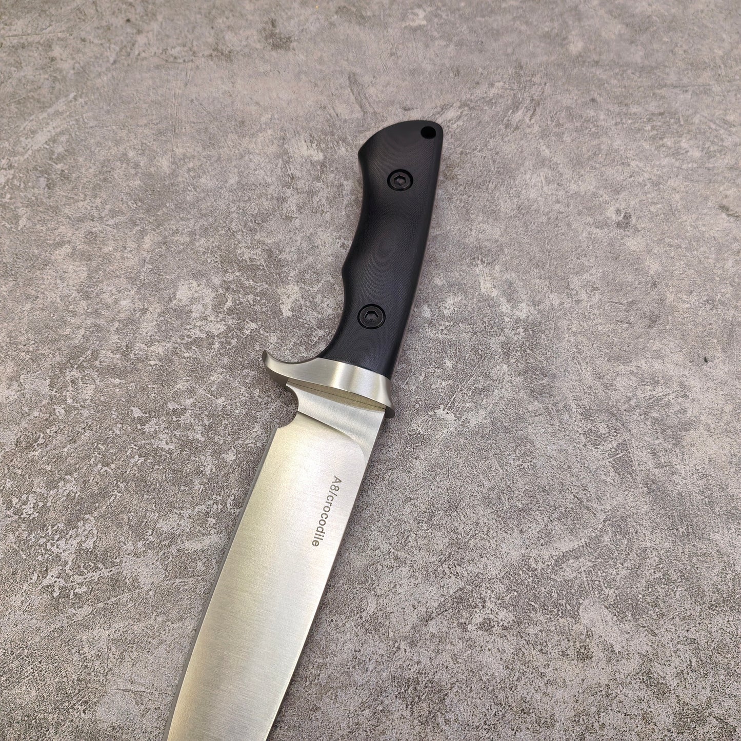 Reclusedge Crocodile Bowie Knife A8 Steel Fixed Blade Knife