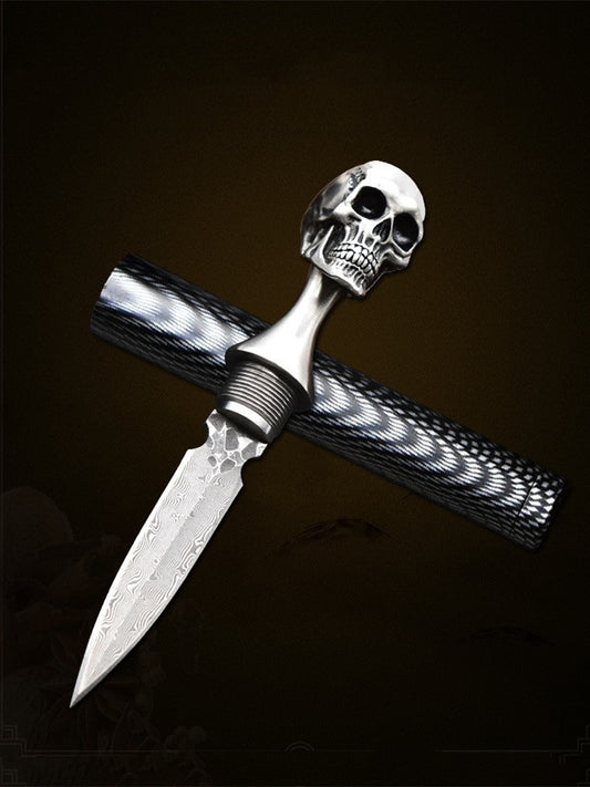 Skull Push Knife