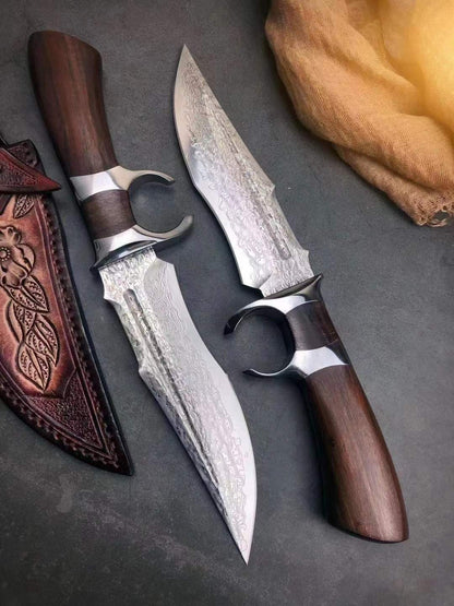 DAMASCUS STEEL BOWIE KNIFE