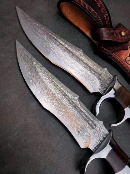 DAMASCUS STEEL BOWIE KNIFE