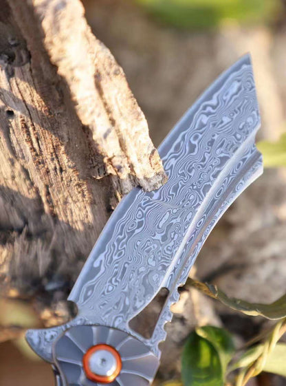 Cloud Wing VG10 Damascus Folding Knife