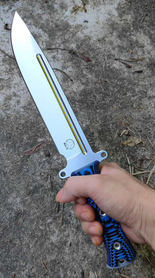 Bolte Light Gemini A8 Steel G10 Handle Fixe Blade Bowie Knife with Fuller