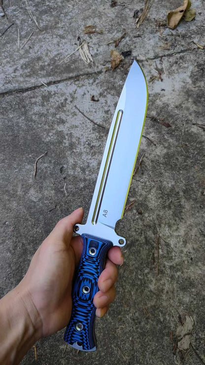 Bolte Light Gemini A8 Steel G10 Handle Fixe Blade Bowie Knife with Fuller