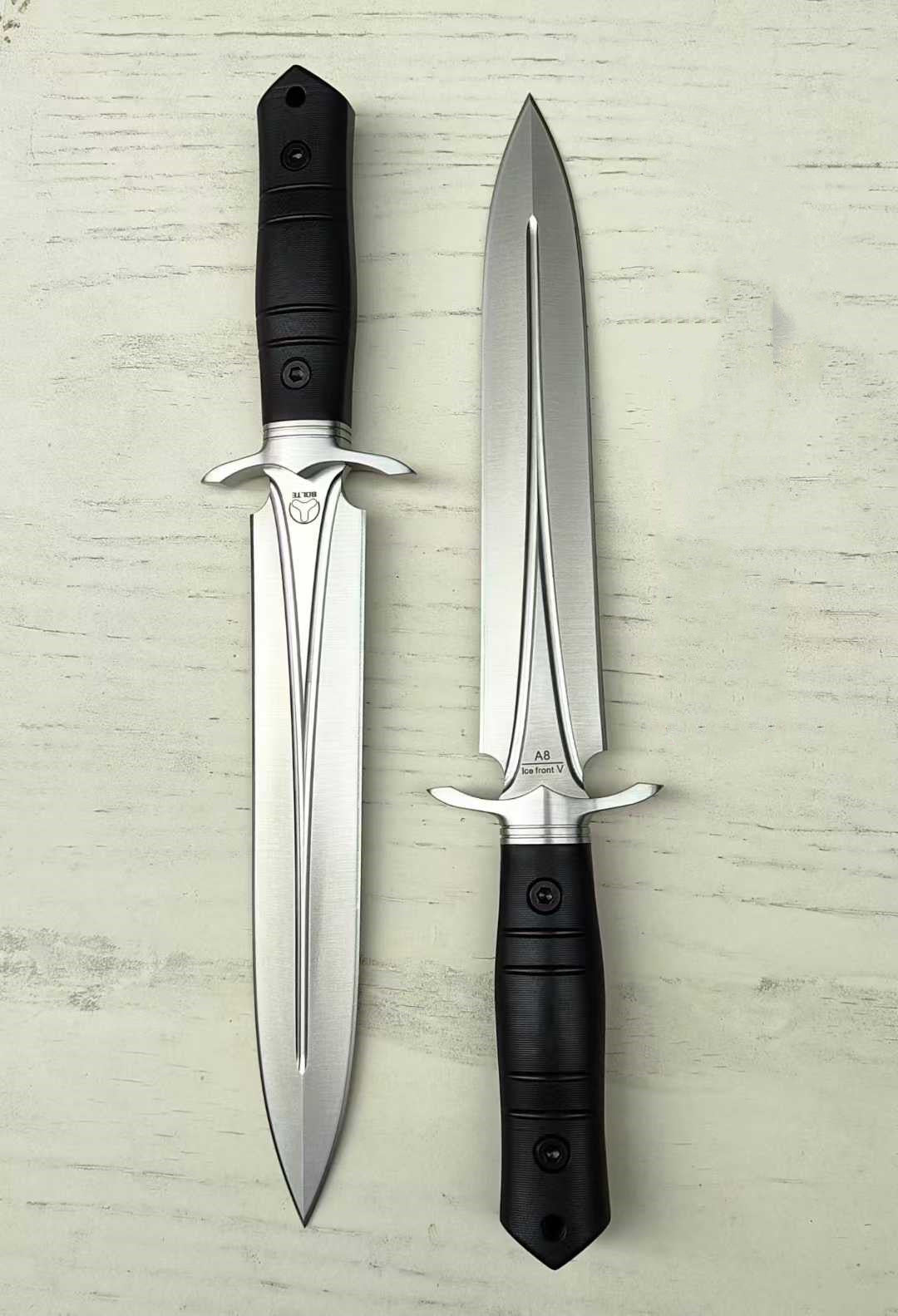 Bolte Ice Front V A8 Steel Dagger Double Blade Knife