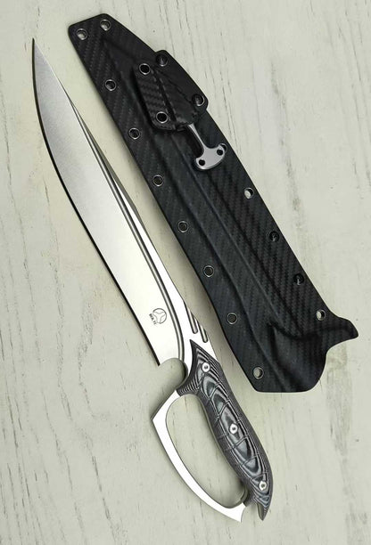 Bolte Pterosaur A8 Steel Big Bowie Fixed Blade Knife with Hand Guard