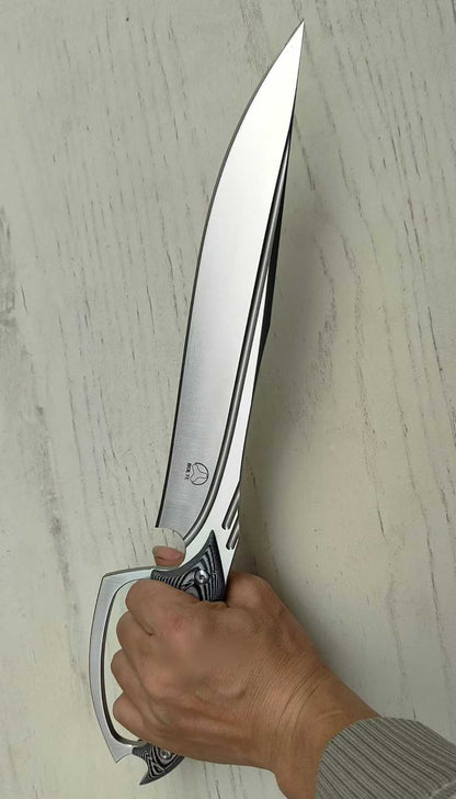 Bolte Pterosaur A8 Steel Big Bowie Fixed Blade Knife with Hand Guard