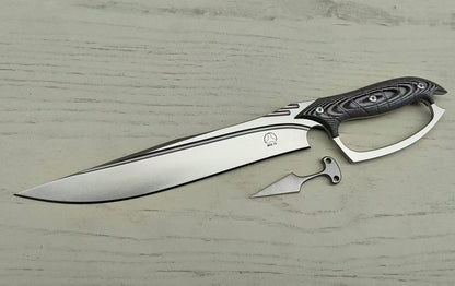 Bolte Pterosaur A8 Steel Big Bowie Fixed Blade Knife with Hand Guard