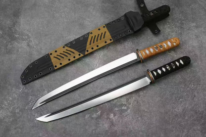 HJF War Tiger Plus Samurai Knife DC53 Steel Fixed Blade Knife