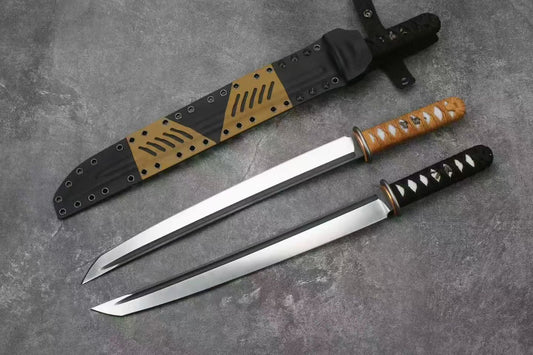 HJF War Tiger Plus Samurai Knife DC53 Steel Fixed Blade Knife