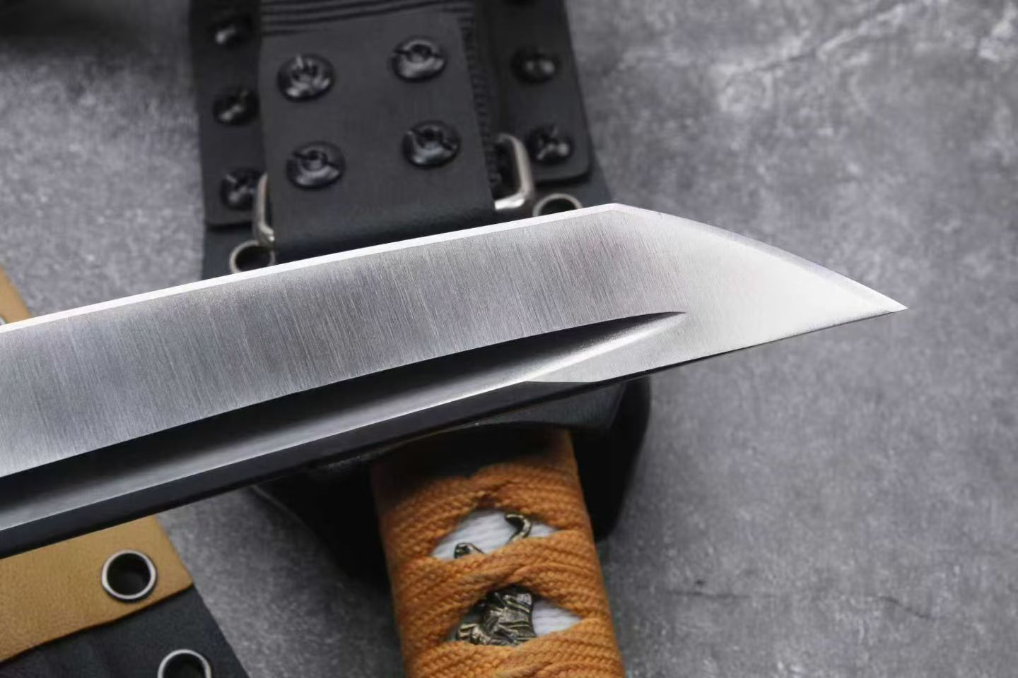 HJF War Tiger Plus Samurai Knife DC53 Steel Fixed Blade Knife