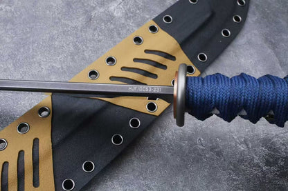 HJF War Tiger Plus Samurai Knife DC53 Steel Fixed Blade Knife