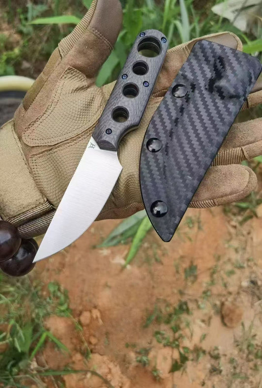 HJF Small M390 Steel Fixed Blade Knife