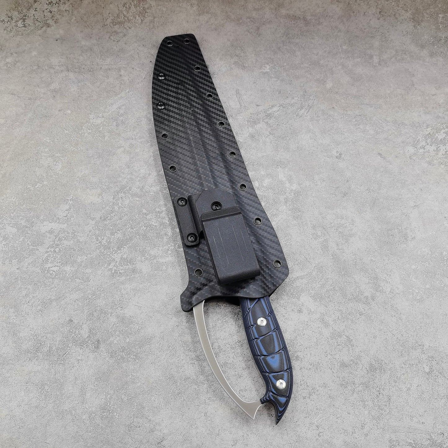 Reclusedge Pterosaur A8 Steel Big Bowie Fixed Blade Knife with Hand Guard