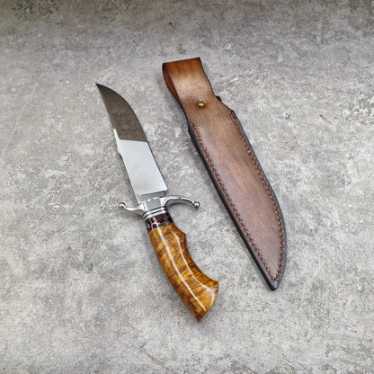 Reclusedge  Mirror Light Surface DC53 Steel Fixed Blade Knife Bowie Knife For Collection