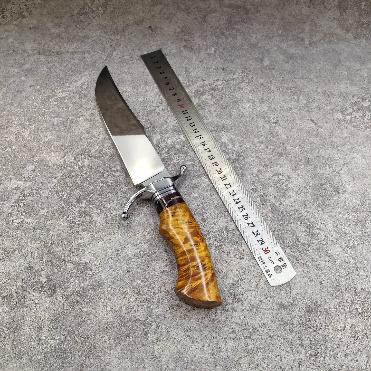 Reclusedge  Mirror Light Surface DC53 Steel Fixed Blade Knife Bowie Knife For Collection