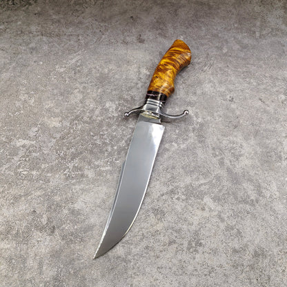 Reclusedge  Mirror Light Surface DC53 Steel Fixed Blade Knife Bowie Knife For Collection
