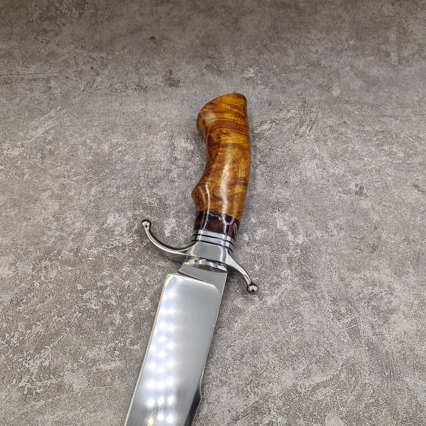 Reclusedge  Mirror Light Surface DC53 Steel Fixed Blade Knife Bowie Knife For Collection