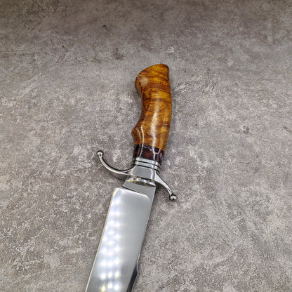 Reclusedge  Mirror Light Surface DC53 Steel Fixed Blade Knife Bowie Knife For Collection