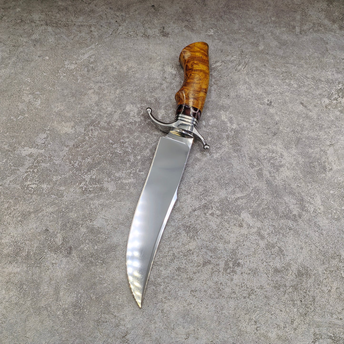 Reclusedge  Mirror Light Surface DC53 Steel Fixed Blade Knife Bowie Knife For Collection