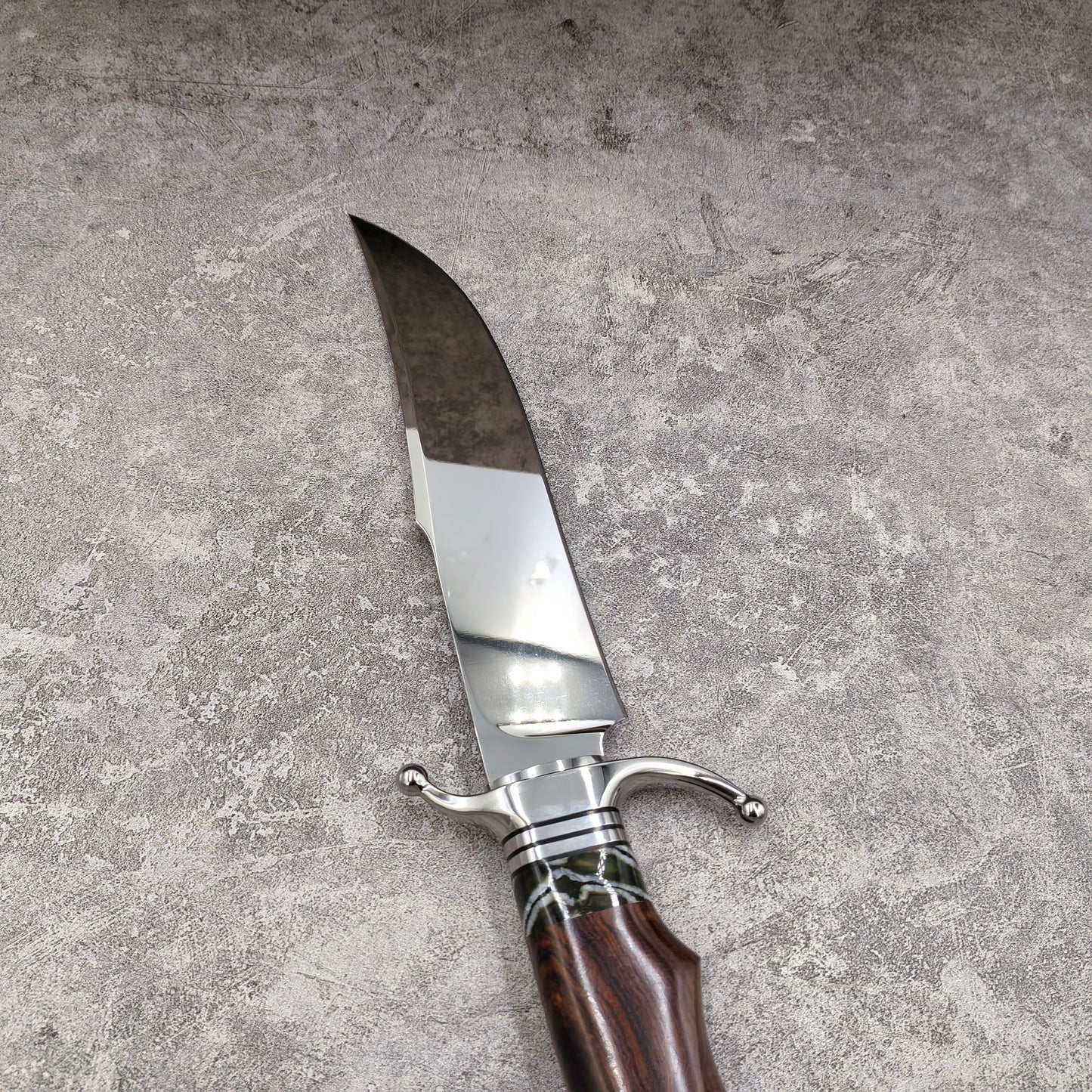 Reclusedge  Mirror Light Surface DC53 Steel Fixed Blade Knife Bowie Knife For Collection