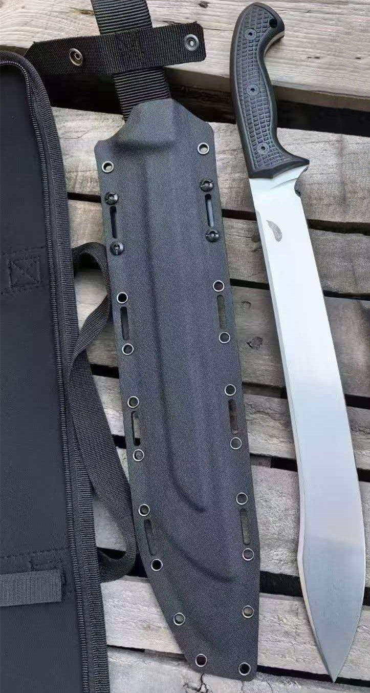 HJF Eggplant DC53 Steel G10 Handle Outdoor Fixed Blade Bushcraft Knife
