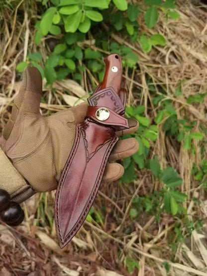 HJF Small Bear W18Cr4v Steel Fixed Blade Knife Bushcraft Knife