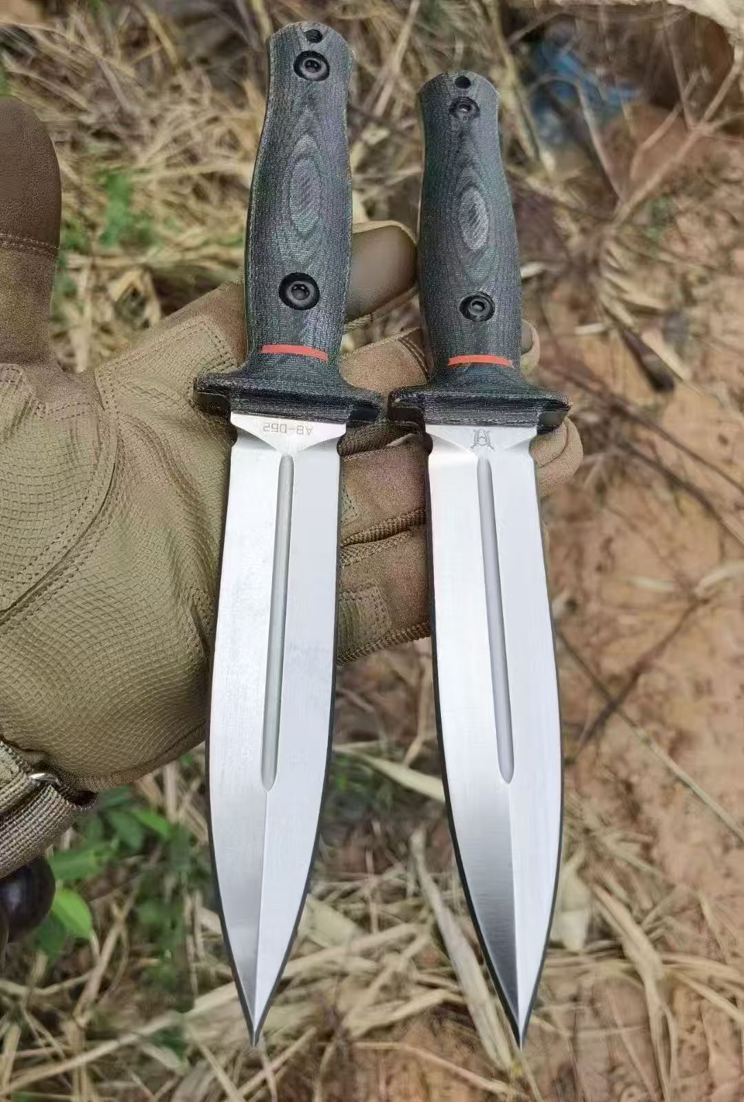 HJF Wilderness Leopard A8 Steel Dagger Fixed Blade Knife