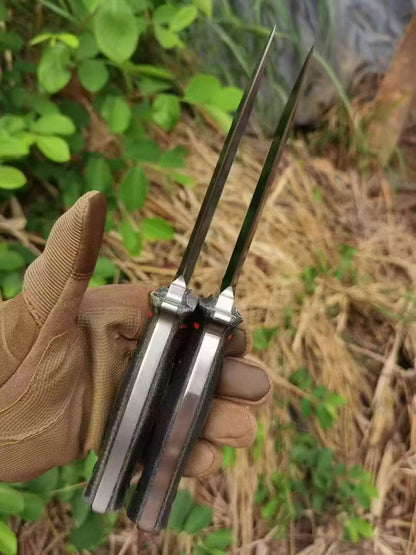 HJF Wilderness Leopard A8 Steel Dagger Fixed Blade Knife