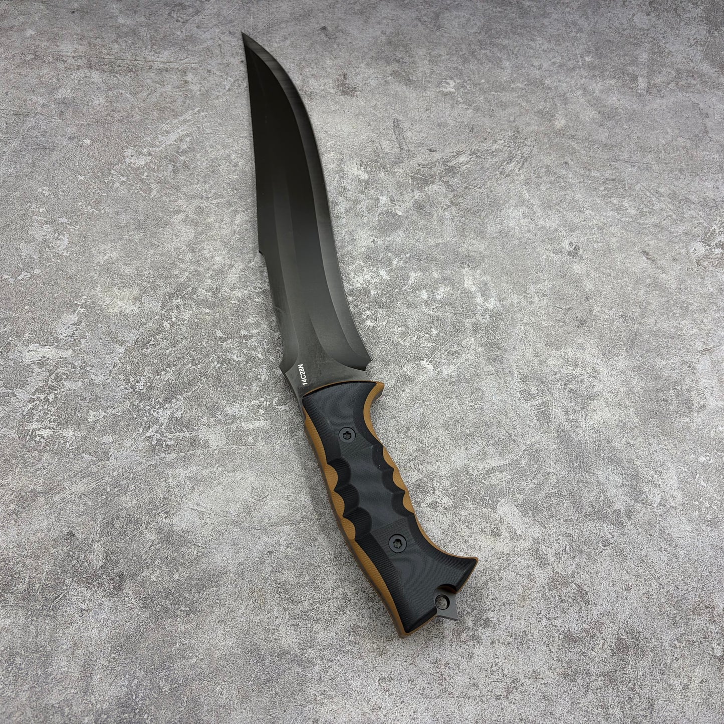 MiaoRen 14C28N Steel Titanium Coated Outdoor Fixed Blade Hunting Knife