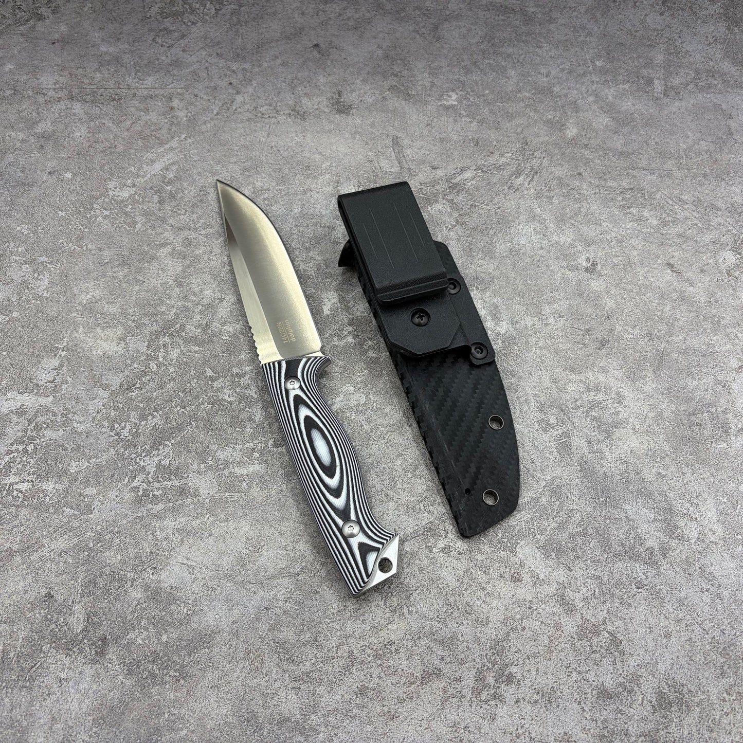 Reclusedge Dolphin 14C28N Steel G10 Handle Fixed Blade Bushcraft Knife