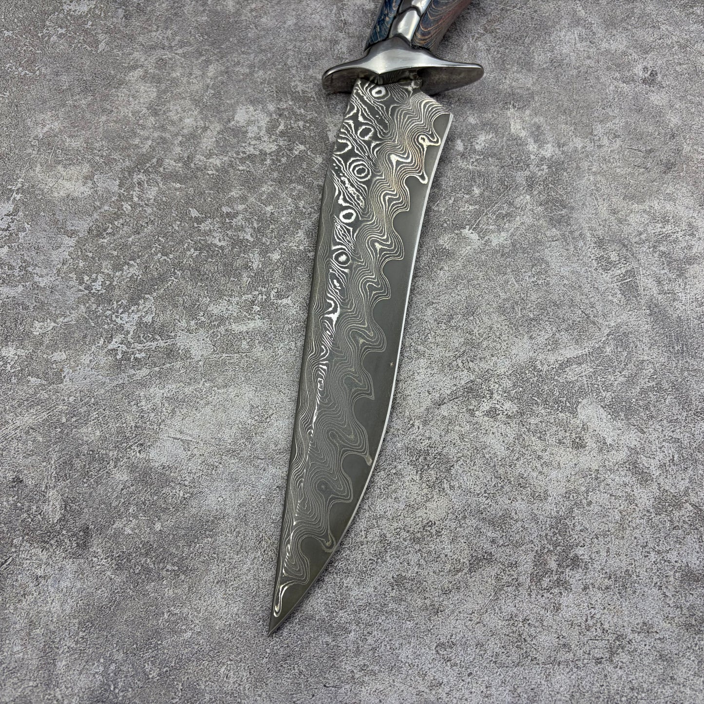 Reclusedge Jade VG10 Damascus Steel Bowie Fixed Blade Knife for Collection