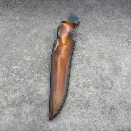 Reclusedge Jade VG10 Damascus Steel Bowie Fixed Blade Knife for Collection