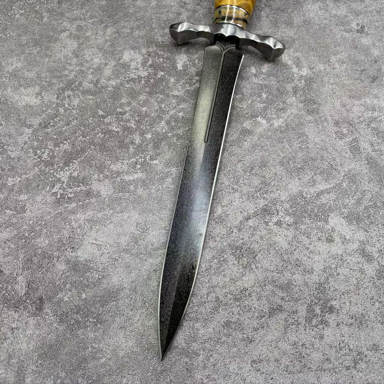 Reclusedge Emperor Wooz Steel Dagger Fixed Blade Knife for Collection