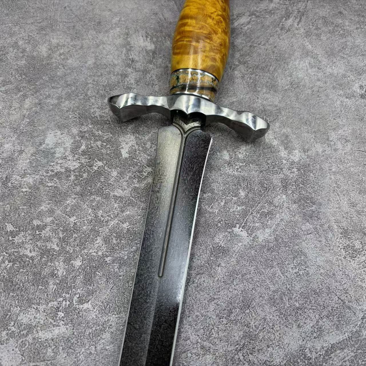 Reclusedge Emperor Wooz Steel Dagger Fixed Blade Knife for Collection