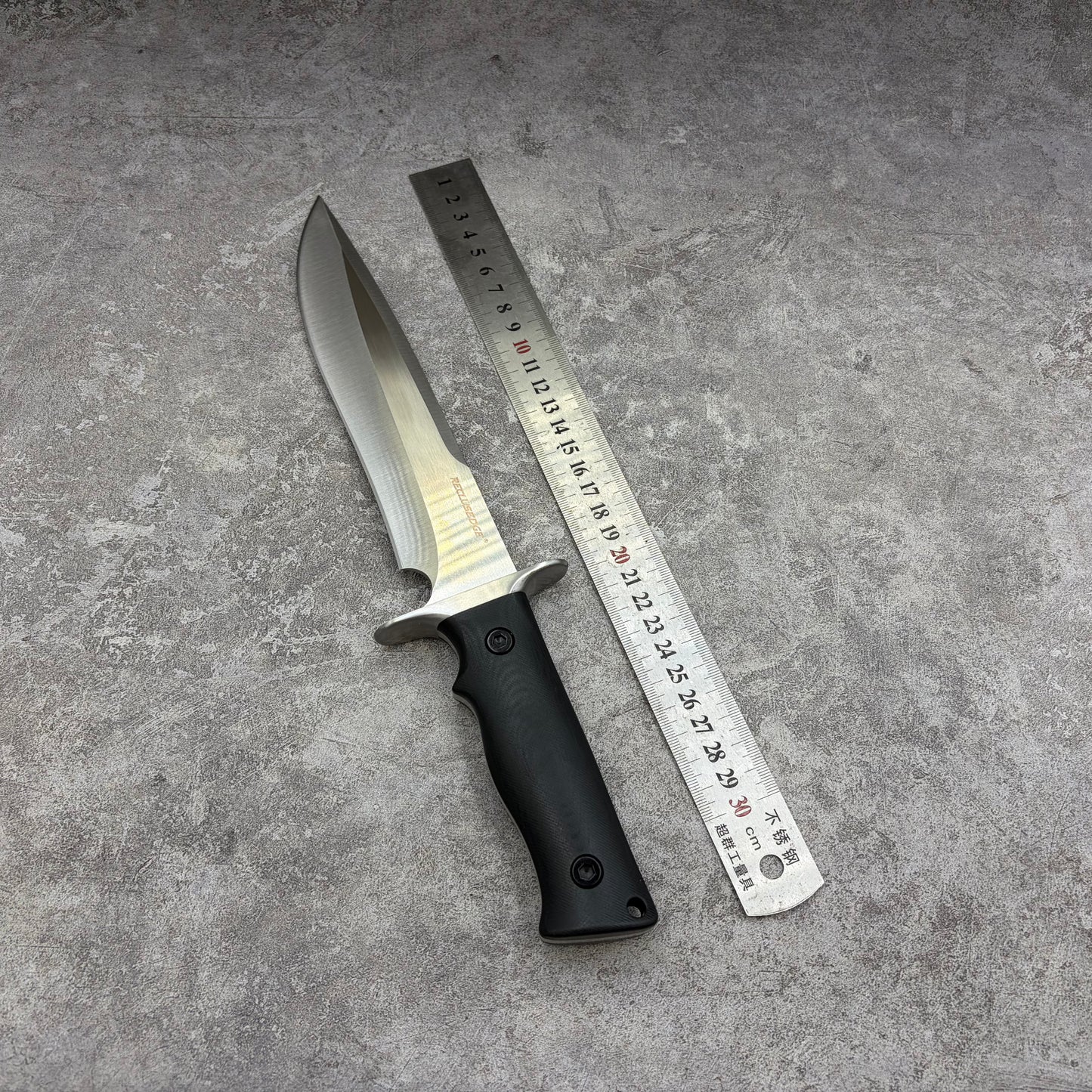 Reclusedge DC53 Steel G10 Handle Fixed Blade Bowie Knife
