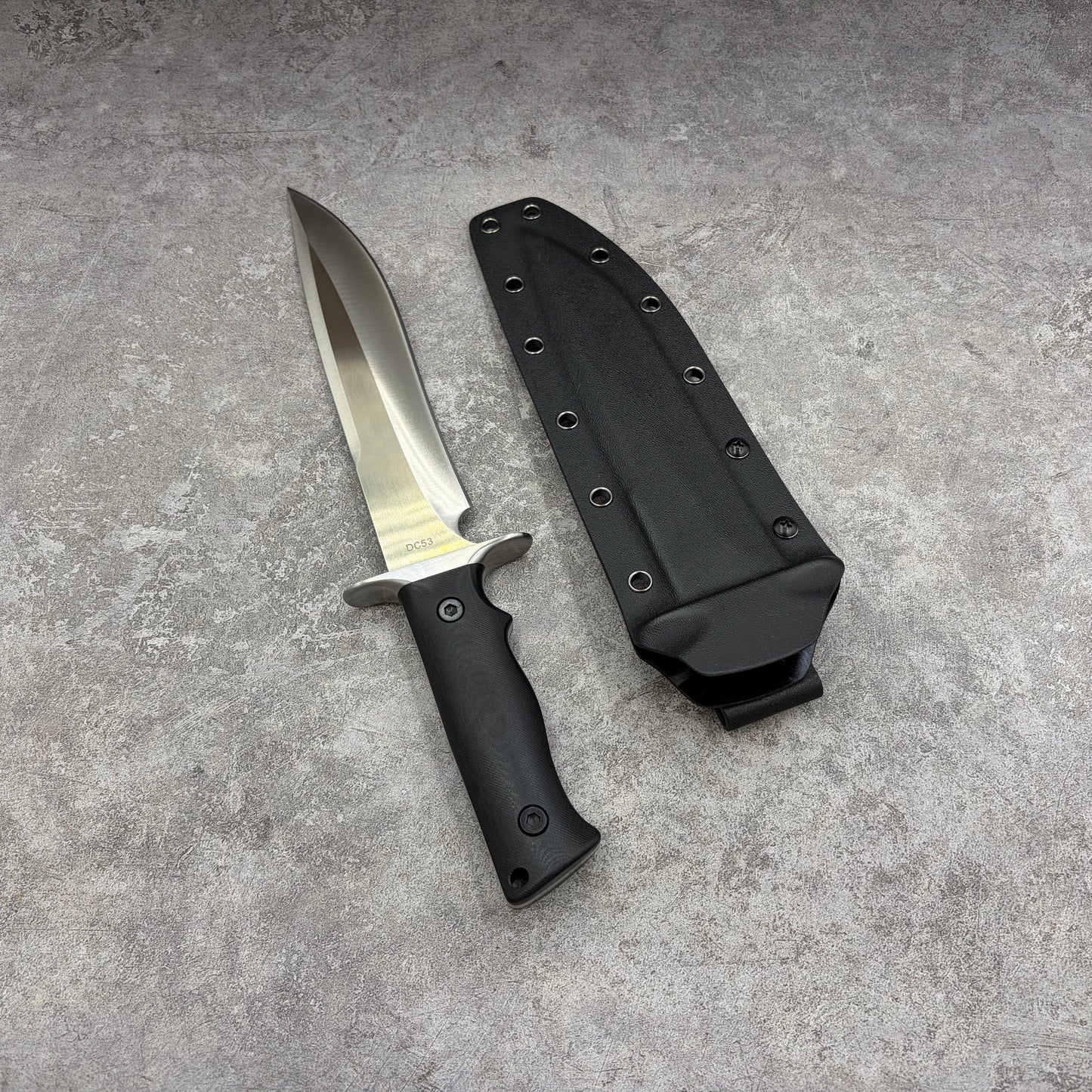 Reclusedge DC53 Steel G10 Handle Fixed Blade Bowie Knife