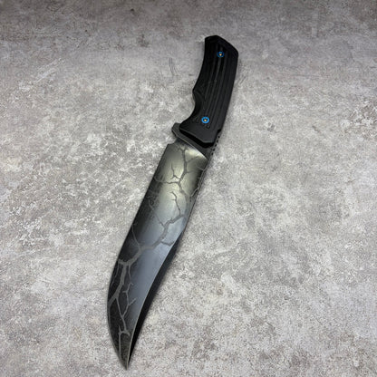 MieBa DC53 Steel Lightening Coated Fixed Blade Hunting Knife Outdoor