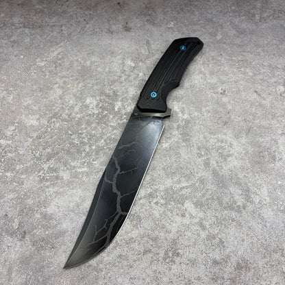 MieBa DC53 Steel Lightening Coated Fixed Blade Hunting Knife Outdoor
