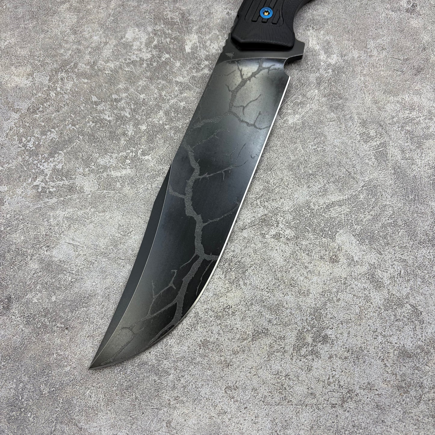 MieBa DC53 Steel Lightening Coated Fixed Blade Hunting Knife Outdoor