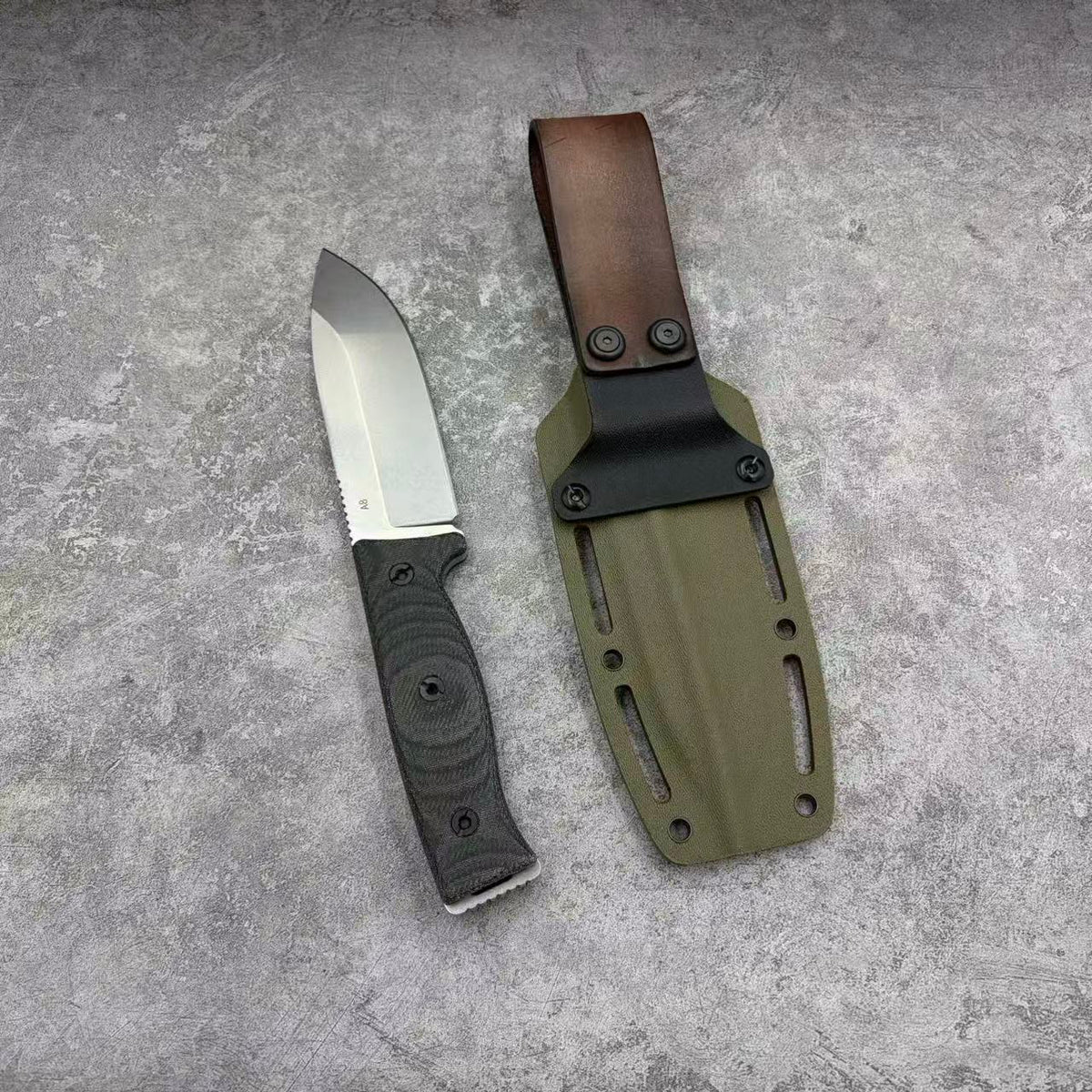 Reclusedge A8 Steel Micarta Handle Fixed Blade Knife