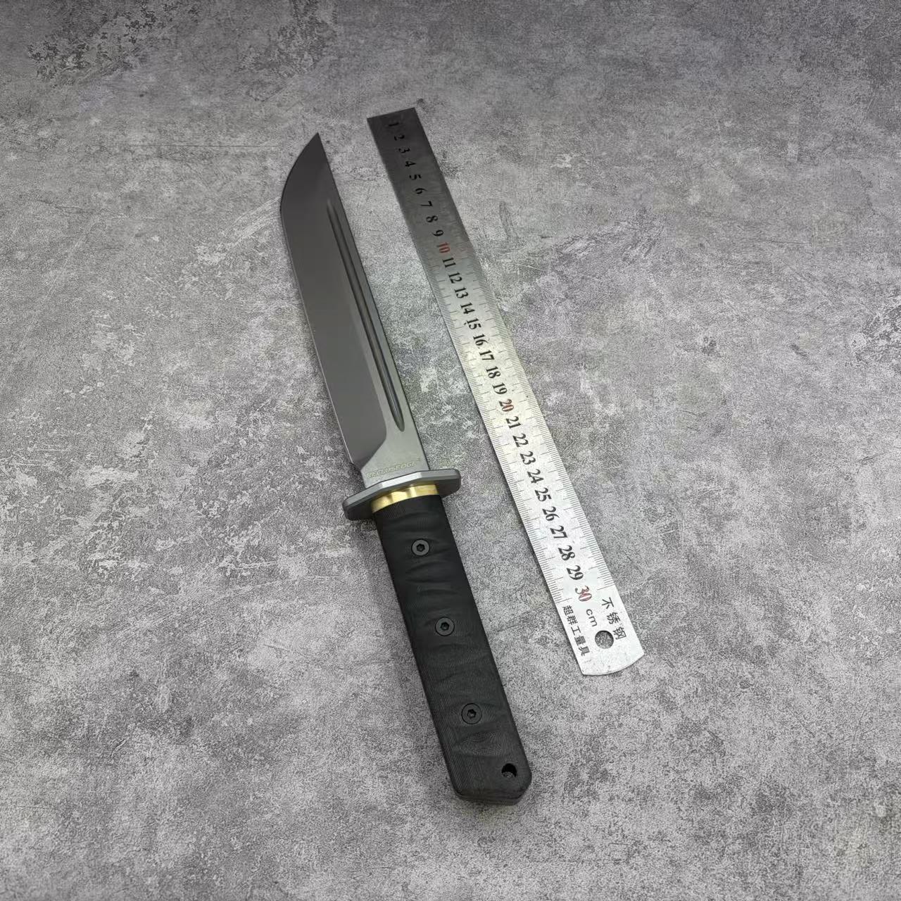 Reclusedge JieDuShi Tactical DC53 Steel Fixed Blade Knife Japanese Samurai Kanata