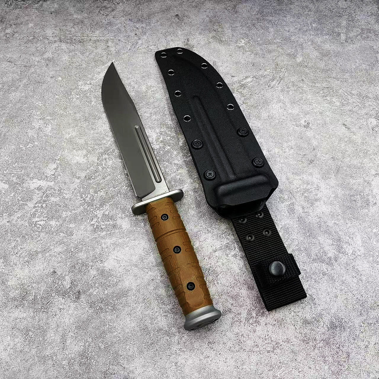 Reclusedge LuZhanDui Tactical DC53 Steel Fixed Blade Knife Bowie Knife