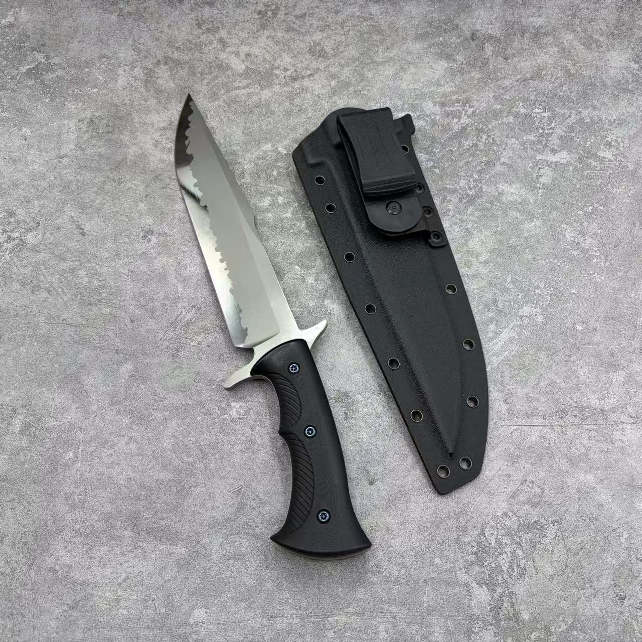 MeiYing FM918 Steel Ceramic Coated and Mirror Finished Fixed Blade Hunting Knife