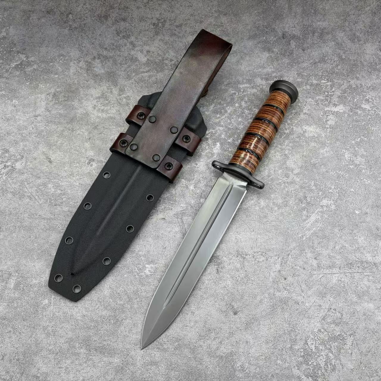 Reclusedge PJia Tactical DC53 Steel Dagger Fixed Blade Knife Bowie Knife