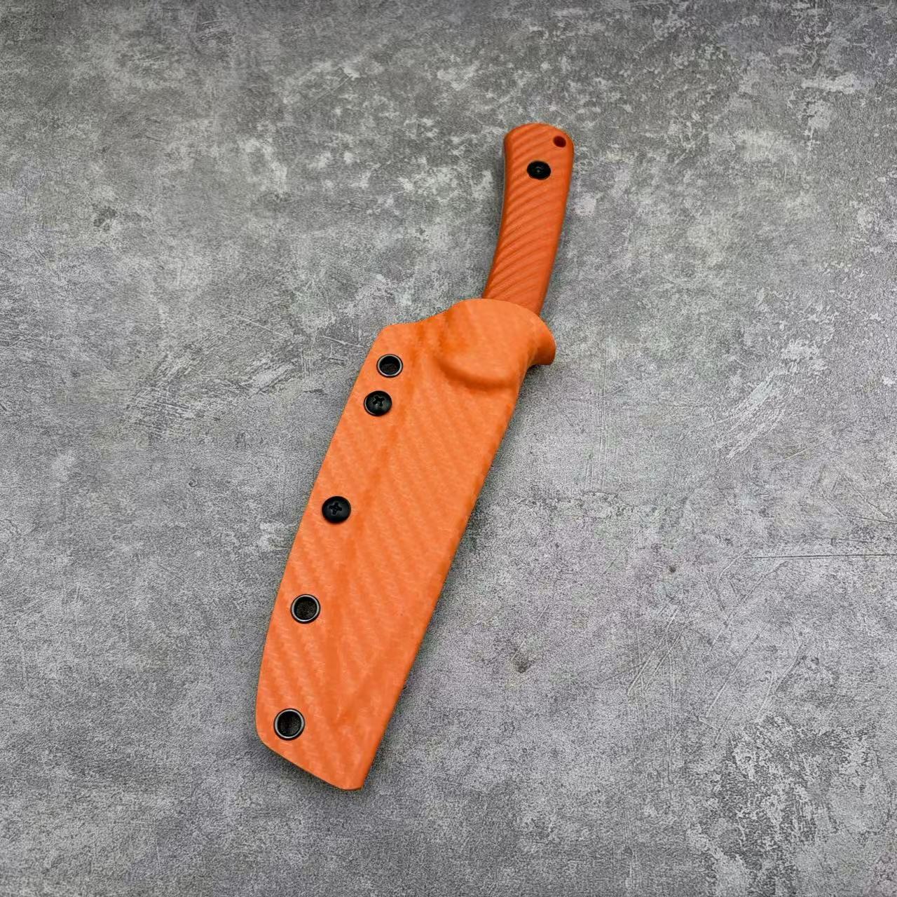 Reclusedge 14C28N Steel Outdoor Small Fixed Blade Knife With Orange Handle