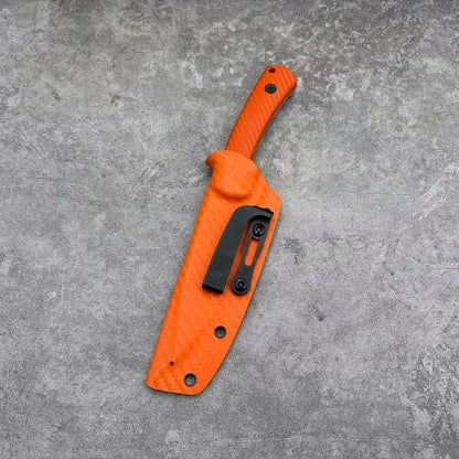 Reclusedge 14C28N Steel Outdoor Small Fixed Blade Knife With Orange Handle