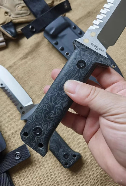 HJF Bullet Hole A8 Steel G10 Handle Fixe Blade Bushcraft Knife