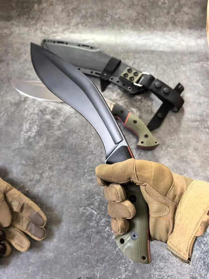 HJF Mad Ox Kukri  Tactical DC53 Steel Fixed Blade Knife
